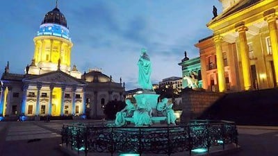The Deutscher Dom, left and the Gendarmenmarkt place in Berlin. AFP