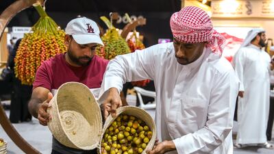 Thousands of farmers come to the festival to display their dates