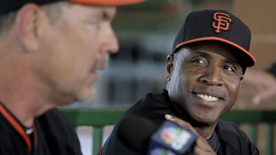 Barry Bonds later went on to break that all-time home run record, previously held by Hank Aaron, finishing his career in 2007 with 762. Chris Carlson / AP