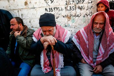 Relatives of 16-year-old Palestinian Mohamed Al Jahjuh mourn during his funeral in Gaza city. Al Jahjuh died after being hit by Israeli fire during protests and clashes along the Gaza border. AFP