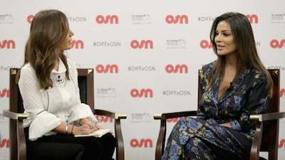 Actor Nadine Njeim, right, during day two of the 14th annual Dubai International Film Festival. Vittorio Zunino Celotto / Getty Images for Diff