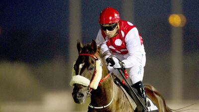 UAE Arabian Derby winner Skoop is among the favourites on Sunday night in Abu Dhabi. Christopher Pike / The National