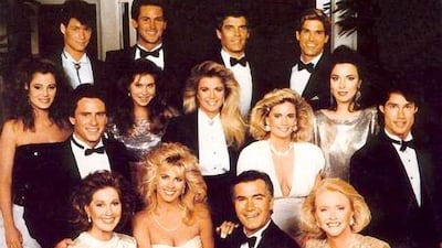 The original cast of The Bold and the Beautiful, which premiered in the US on March 23, 1987. It has become the most-watched soap in the world, with an audience of an estimated 26.2 million viewers. Courtesy CBS