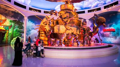 The fountain at DreamWorks Animation zone. Reem Mohammed / The National