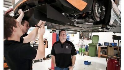 Karim al Azhari has fine-tuned his racing around the world and is currently the four-time champion of the UAE GT Championship series. Siddharth Siva / The National