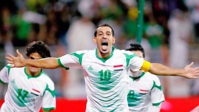 Younus Mahmoud scored the only goal in Iraq's Group C victory over Indonesia in Dubai. Jake Badger for The National