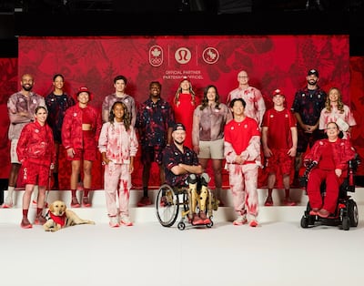 Team Canada in outfits designed by Lululemon. Photo: @lululemon / Instagram