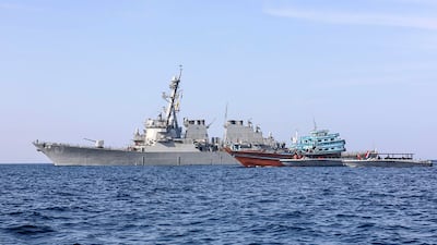The US Navy stopped the vessel and and its four Yemeni crew in international waters on November 8. AFP