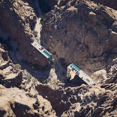 The Habitas hotels will make the most of the dramatic landscape they are being built into. Photo: Neom