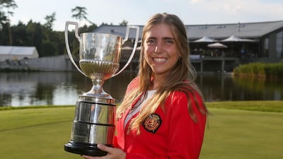 Celia Barquin Arozamena won the European Ladies' Amateur Championship in July 2018. EPA