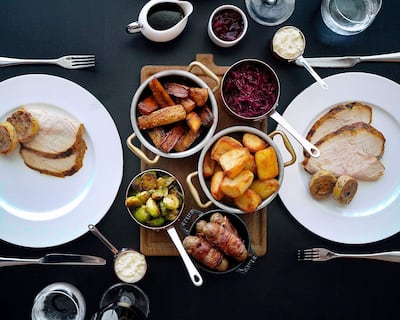 A classic roast with all the trimmings at Oak Room. Courtesy The Abu Dhabi Edition