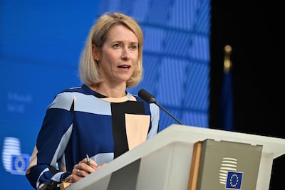 Kaja Kallas has urged EU countries to deploy more ships to the Aspides mission. AFP