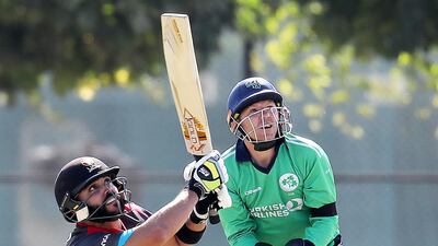 Rameez Shahzad of UAE top-scores with against Ireland. Pawan Singh / The National