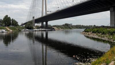 Dumped plastic bottles and barrels on the bank of the river Sava on World Environment Day, in Belgrade, Serbia. AP