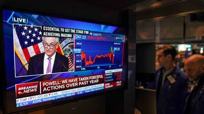 Traders at the New York Stock Exchange. The CPI rose 0.5 per cent last month. AP