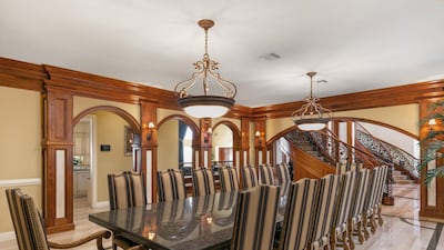 A 16-seater formal dining room