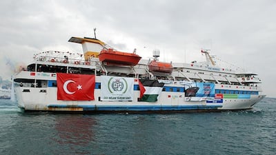 Turkish ship Mavi Marmara took part in the "Freedom Flotilla" heading towards the Gaza Strip in May 2010. AFP