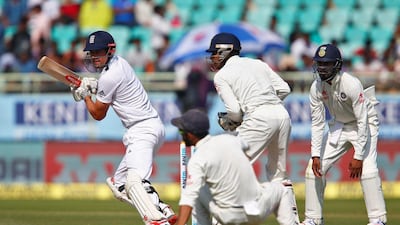 The end of Alastair Cook's resistance in the second innings saw England collapse to defeat in the second Test against India. Danish Siddiqui / Reuters