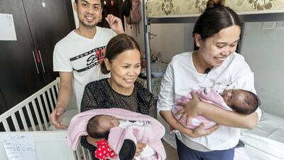 The growing family pictured with grandmother Arlyn Pentio Tubo