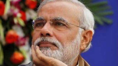 Gujarat state Chief Minister Narendra Modi after winning state elections last month in Gandhinagar, India.