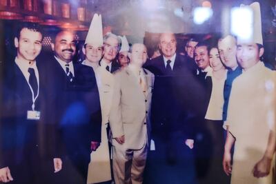 Former French president Jacques Chirac dined at Fishmarket during a 1997 state visit to the UAE. Victor Besa / the National