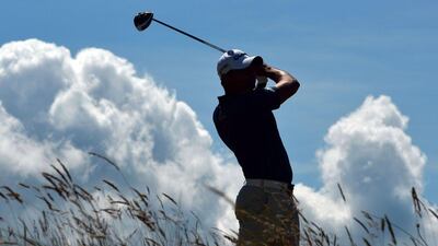 Australia's Jason Day watches his drive from the 15th tee during his first round 73 on the opening day of the 2016 British Open Golf Championship at Royal Troon in Scotland on July 14, 2016. Glyn Kirk / AFP