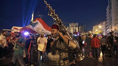 A Lebanese man sells refreshments in Beirut. AFP