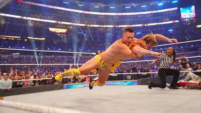 The Miz turns on Logan Paul by hitting his Skull Crushing Finale finisher on the vlogger.