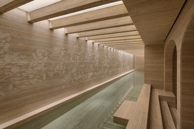 The tepidarium in the on-site Roman Baths. Photo: Six Senses