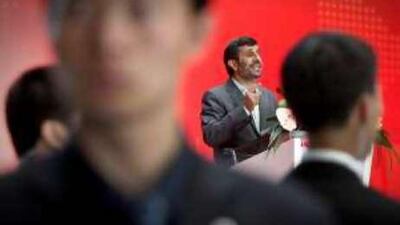 The Iranian president Mahmoud Ahmadinejad deflected blame for China's support for a new round of sanctions onto Washington.