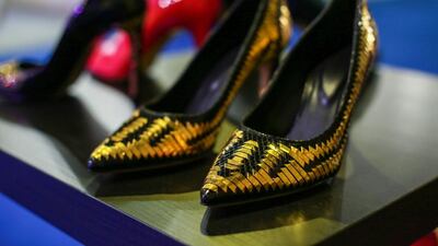 24K gold shoes by Antonio Vietri. Courtesy Leatherworld Middle East