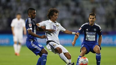 Mohammed Abdulrahman, centre, was Al Ain's best performer against Al Nasr on Saturdat night. Al Ittihad