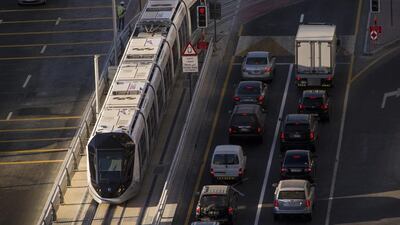 A total of 1,400 traffic violations involving the Dubai Tram have been committed since the service was launched on November 11, 2014. Antonie Robertson / The National