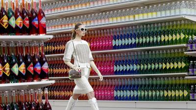 Karl Lagerfeld's shop for Chanel was one of Paris Fashion Week's major talking points. Stephane Mahe / Reuters