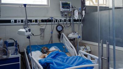 January 15th, 2019 - Kabul, Kabul, Afghanistan: Tooryalai Lal Mohammad, 25, lays in a hospital bed in the Wazir Akbar Khan public hospital. Ivan Flores/The National