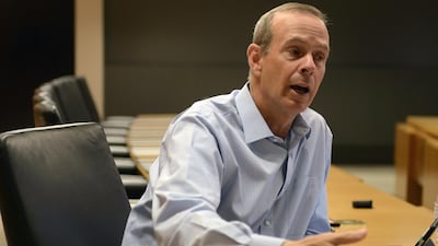 Mike Wirth, chief executive officer and chairman of Chevron Corp., speaks during an interview in Houston, Texas, U.S., on Monday, Feb. 11, 2019. Wirth pledged to work closely with the U.S. to remain in Venezuela despite a spiraling crisis that has led rival oil major Total SA to retreat. Photographer: Spike Johnson/Bloomberg