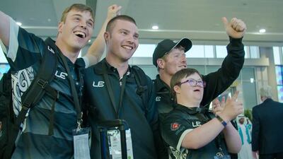 New Zealand athletes arrive for the Special Olympics World Games in Abu Dhabi. Courtesy Special Olympics World Games