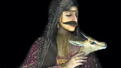 A detail of Gazelle by Maitha Demithan. Courtesy Tashkeel