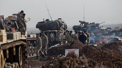 Turkish forces began shelling Kurdish positions across the border in Syria before launching air strikes on January 20, 2018. Sedat Suna / EPA