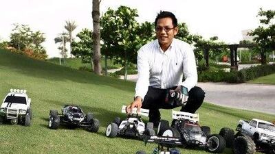 Jomari Villani is an avid racer of radio-controlled, nitro-fuelled cars. Delores Johnson / The National