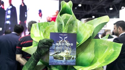 The Rixos World mascot at Arabian Travel Market. Reem Mohammed / The National