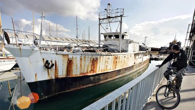The vessel docked in La Rochelle, France, in 2005, its ownership in dispute. Derrick Ceyrac / AFP