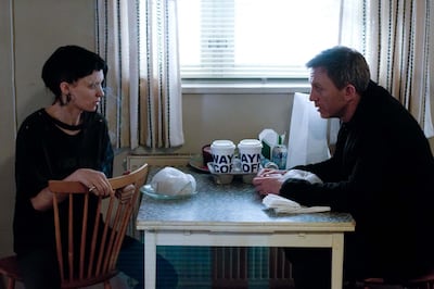 Rooney Mara and Daniel Craig in 'The Girl with the Dragon Tattoo' (2011). Courtesy Columbia Pictures