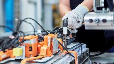 Pre-series production of EQC battery. Courtesy Daimler AG