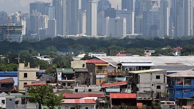 The skyline of the Makati business centre in Manila. The Philippines is focusing on developing 197 flagship infrastructure projects worth approximately $155 billion. AFP