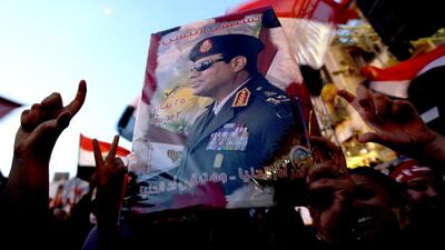 Egyptians gather in Tahrir square to celebrate former Egyptian army chief Abdel Fattah al-Sisi’s victory in the presidential vote in Cairo. Mohamed Abd El Ghany / Reuters