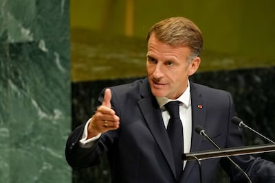 In his UNGA speech, Emmanuel Macron lambasted Israel for using Hamas as a pretext to violate international law in the occupied West Bank. Bloomberg