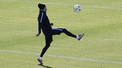 Neymar during the Barcelona’s training session. Kiyoshi Ota / EPA