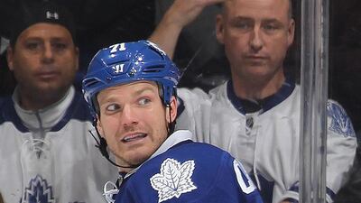 Dave Clarkson of the Toronto Maple Leafs is the only player to receive multiple suspensions for violent conduct this season. Claus Andersen / AFP