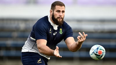 South Africa prop Thomas Du Toit. AFP